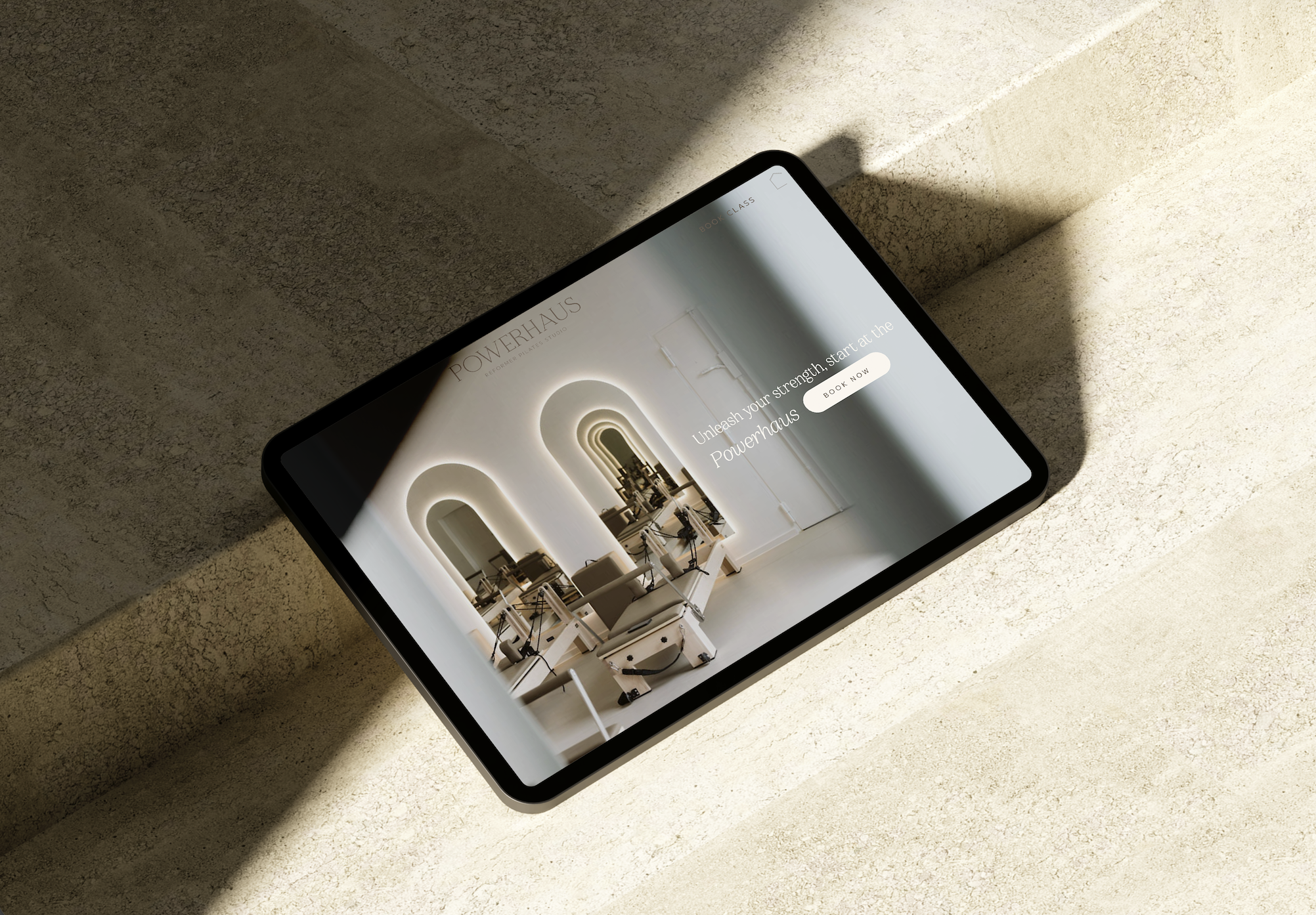 Pilates Studio Website on Ipad